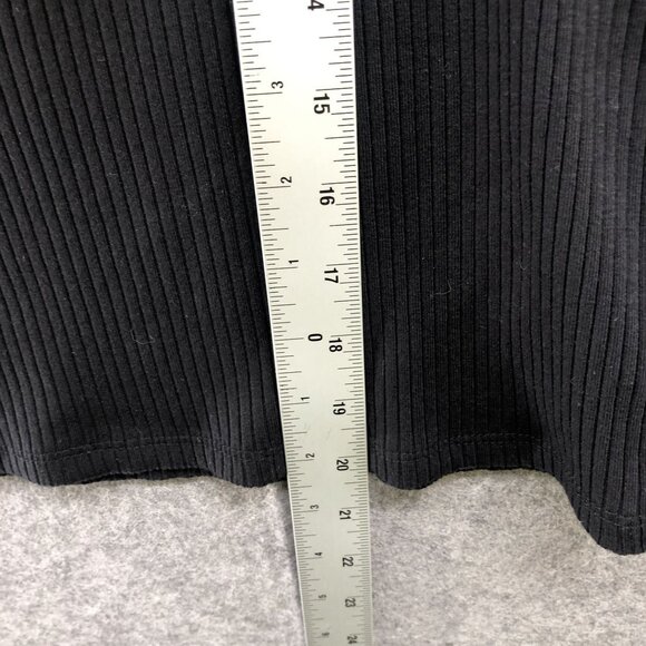 Old Navy Ribbed Tank Top Womens XL Black Square Neck Cropped - Picture 3 of 6